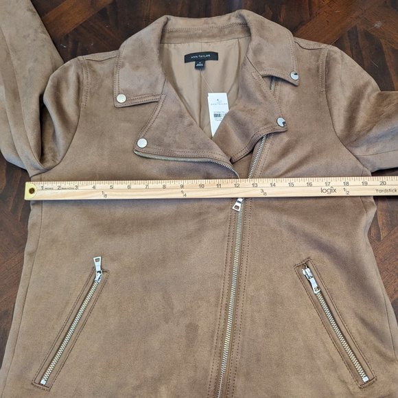 Ann Taylor Faux Suede Moto Jacket - Picture 12 of 13